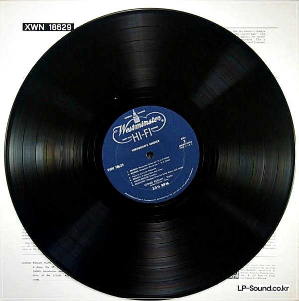 LEONID KOGAN PLAYS HIS FAVORITES VIRTUOSO'S CHOICE WESTMINSTER XWN-18629