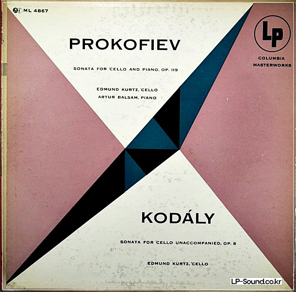 PROKOFIEV & KODALY SONATA FOR CELLO & PIANO EDMUND KURTZ & BALSAM  ML 4867
