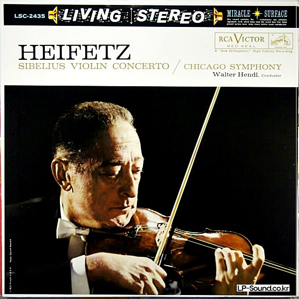 SIBELIUS CONCERTO HEIFETZ / WALTER HENDEL LIVING STREO /SD/ LSC 2435