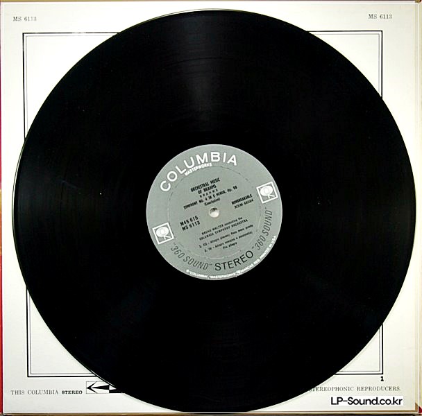 BRUNO WALTER BRAHMS SYM NO 4COLUMBIA MS 6113