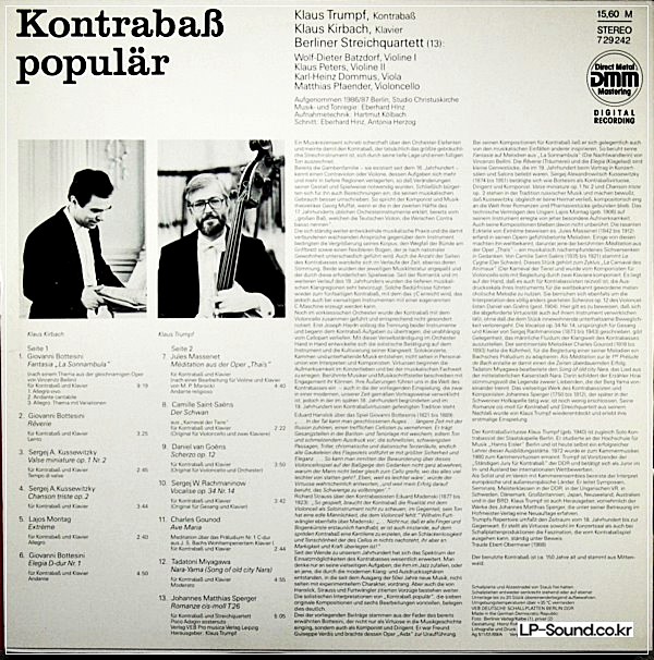 ETERNA DIGITAL KLAUS TRUMPF DOUBLE BASS RECITAL 729242