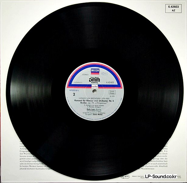 BEETHOVEN PIANO NO.5 RADU LUPU & ZUBIN MEHTA SXL 6886