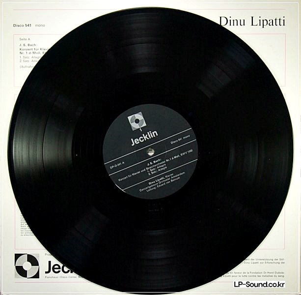 DINU LIPATTI, J. S. BACH*, CHOPIN* - J. S. BACH   JECKIN