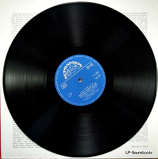 SMETANA QUARTET & SUK DVORAK STRING QUINTET SUPRAPHON ED.1 1111869