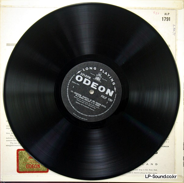 MUSIC BY J. S. BACH - ROSALYN TURECK ALP 1791 ODEON