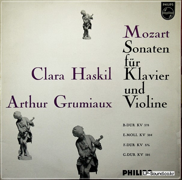 MOZART VIOLIN SONATAS GRUMIAUX HASKIL PHILIPS   835 103 AY