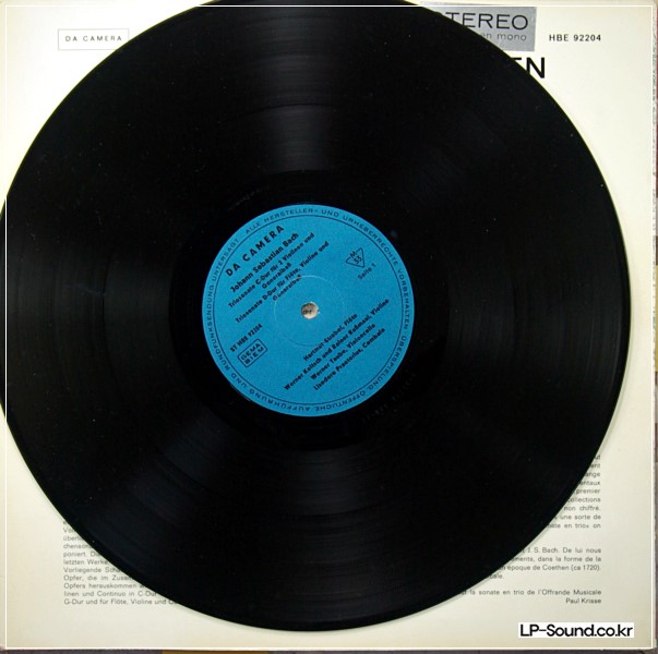 JOHANN SEBASTIAN BACH - HARTMUT STREBEL, SYBI LP