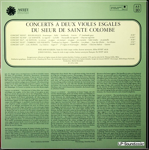 CONCERTS A DEUX VIOLES ESGALES - SAINTE COLOMBEASTREE AS 10