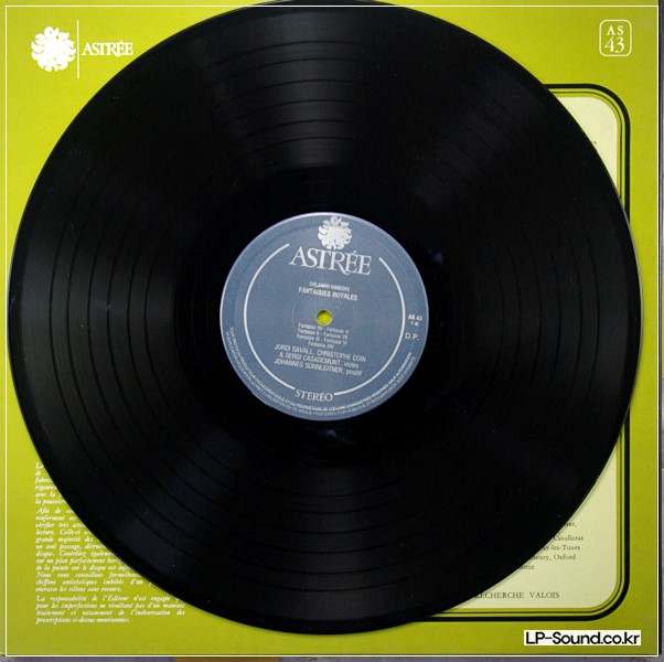 GIBBONS FANTAISIES ROYALES JORDI SAVALL    ASTREE AS 43