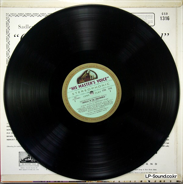 ORPHEUS IN THE UNDERWORLD LP ORIGINAL HMV STEREO CSD 1316