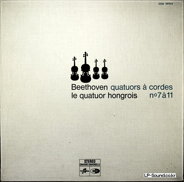 BEETHOVEN QUATORS N°7-11  QUATUOR HONGROIS  COLUMBIA