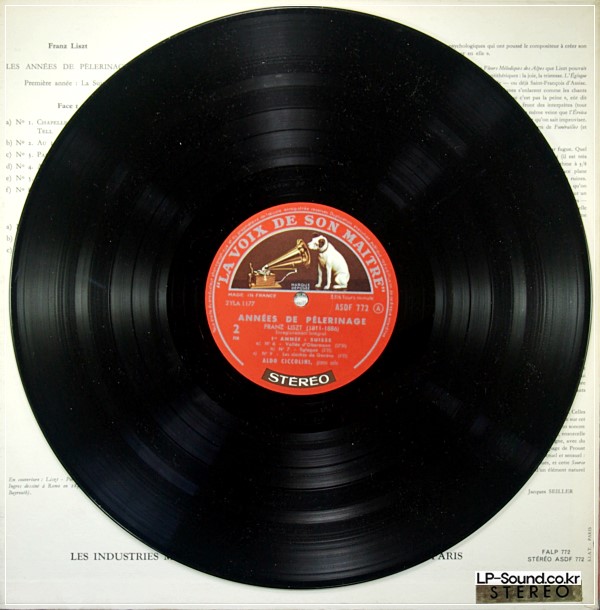 LISZT PREMIERE LA SUISSE *CICCOLINI   PATHE STEREO ASDF 772 *