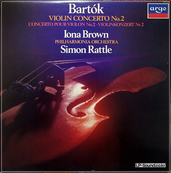 BARTOK VIOLIN CONCERTO NO. 2 IONA BROWN SIMON RATTLE  ARGO ZRG 936