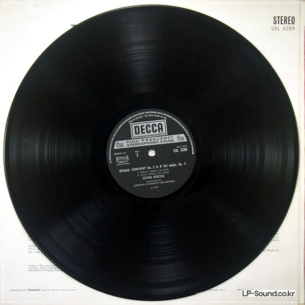 DVORAK: SYMPHONY NO. 2 - ISTVAN KERTESZ / LSO  SXL 6289