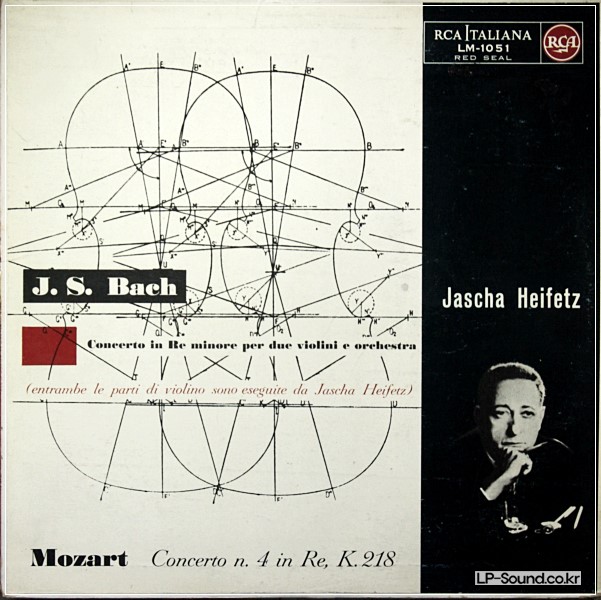 BACH / MOZART VIOLIN CONCERTO JASCHA HEIFETZ / BEECHAM WAXMANRCA LM 1051