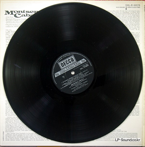 MONTSERRAT CABALLE AUTHENTIC SIGNED UK DECCA STEREO LP SXL-R 6825