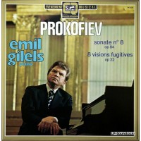 PROKOFIEFF PIANO SONATA #8 & VISIONS FUGITIVES EMIL GILELS - EURODISC QUAD ST