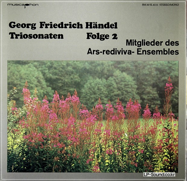 HANDEL TRIO SONATA 1.2.3.4 VOL 1.2  MITGLIEDES MUSICAPHON BM30 SL4110/4111 2LP