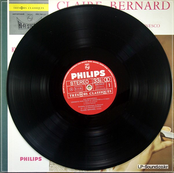 CLAIRE BERNARD - KHATCHATURIAN & PROKOFIEV VIOLIN CON PHILIPS HIFI 835.744 LY
