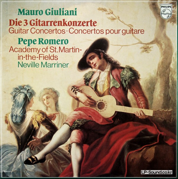 PEPE ROMERO - MARRINER / MAURO GIULIANI GUITAR CONCERTOS / PHILIPS 2LP
