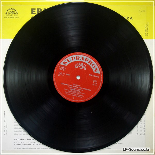 HYMAN BRESS IN THE BLOCH VIOLIN CONCERTO &SUITE HEBRAIQUE RED STEREO