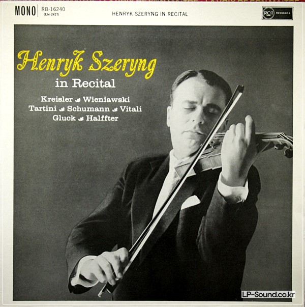 HENRYK SZERYNG* IN RECITAL *DEVIL'S TRILL* VITALI CHACONNE RCA RB 16240
