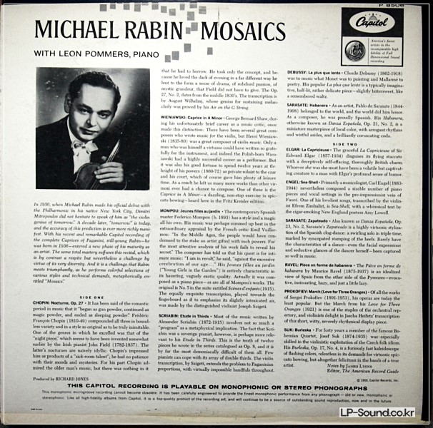 MICHAEL RABIN POMMERS MOSAICS CAPITOL P 8506