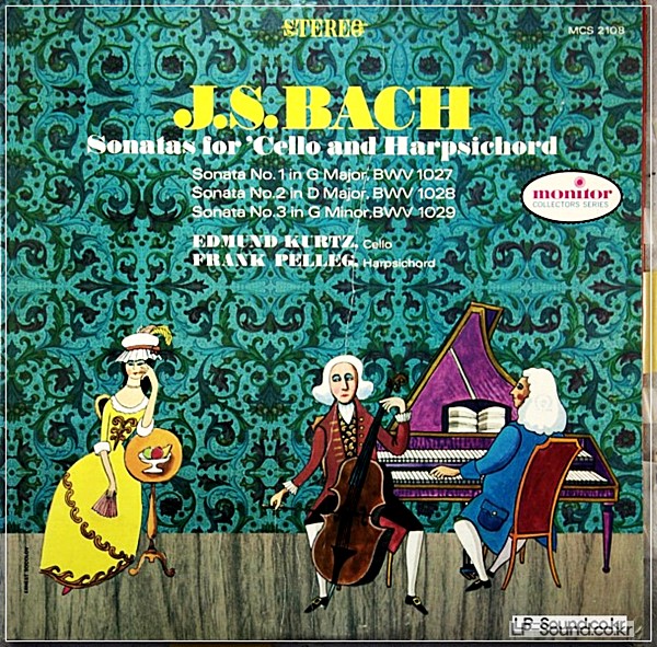 J.S. BACH: 3 SONATAS FOR CELLOS AND HARPSICHORD  MCS 2108