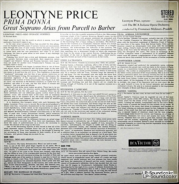 LEONTYNE PRICE–PRIMA DONNA   LSC 2898