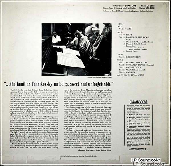 TCHAIKOVSKY: SWAN LAKE RCA LIVING STEREO LSC-2688