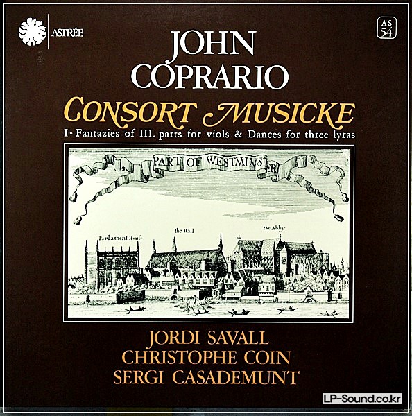 JOHN COPRARIO~CONSORT MUSICKE~~LYRAS~VIOLS~RENAISSANCEA  STREE 54