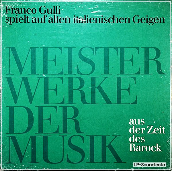 FRANCO GULLI CHACONNE BACH STRADIVARIUS PRIVATE PRESS  (NO OPEN)