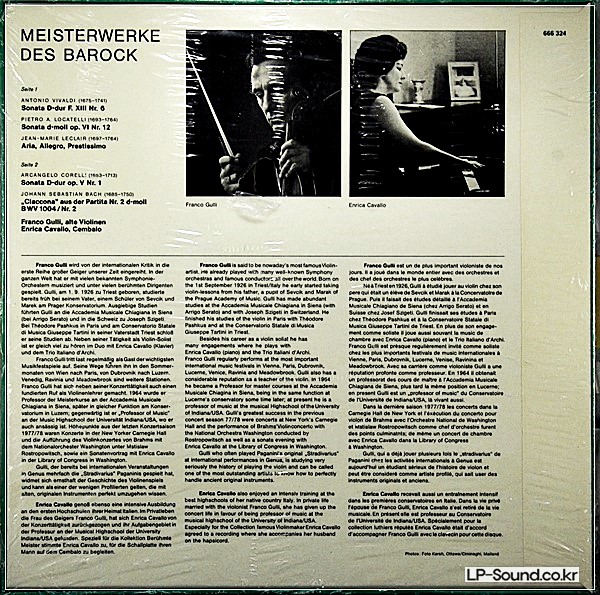 FRANCO GULLI CHACONNE BACH STRADIVARIUS PRIVATE PRESS  (NO OPEN)