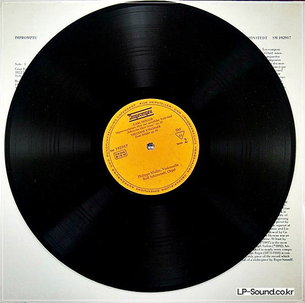 MULLER/SCHÖNSTEDT : CELLO UND ORGEL LP 1976 IMPROMPTU SM 192917