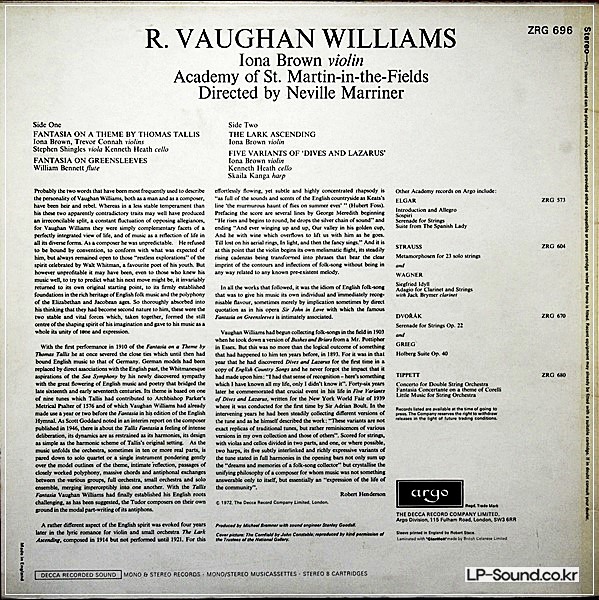 VAUGHAN WILLIAMS: 