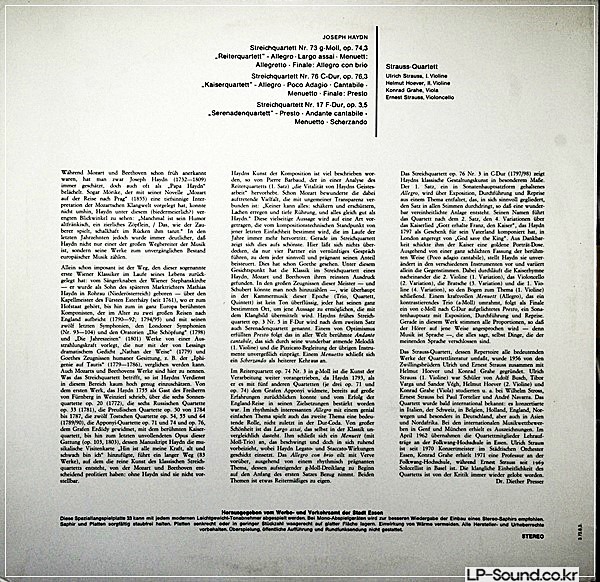 HAYDN EMPEROR QUARTET THE STRAUSS QUARTETT  TST 77 673