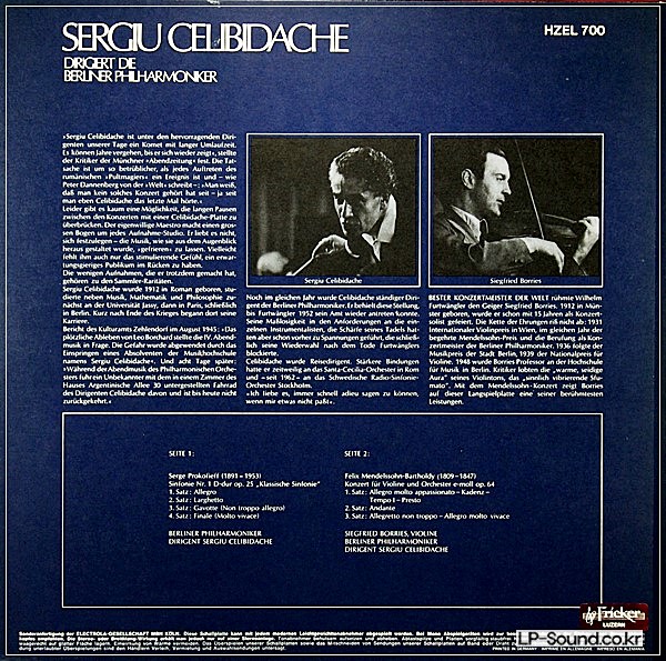 SERGIU CELIBIDACHE, SIEGFRIED BORRIES, BERLINER PHILHARMONIKER