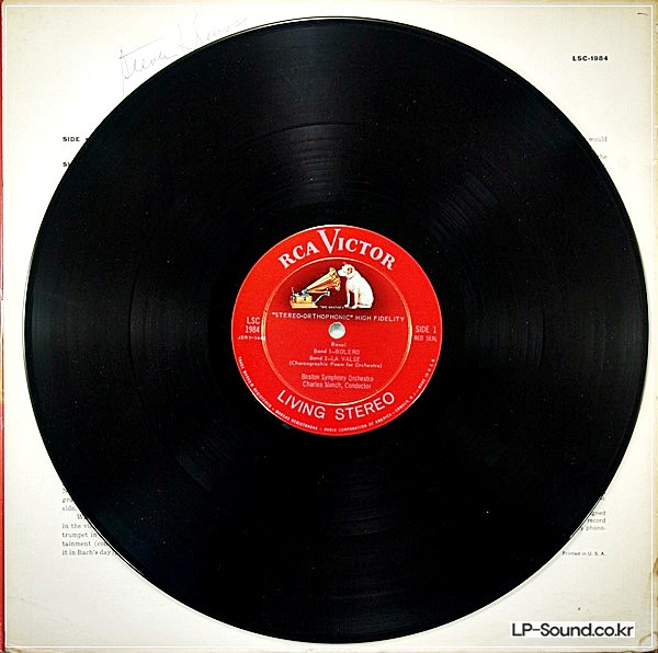 RAVEL BOLERO *BSO CHARLES MUNCHRCA LSC-1984