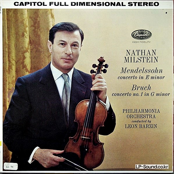 MENDELSSOHN / BRUCH VIOLIN CONCERTOS - NATHAN MILSTEIN CAPITOL SP8518 ED1