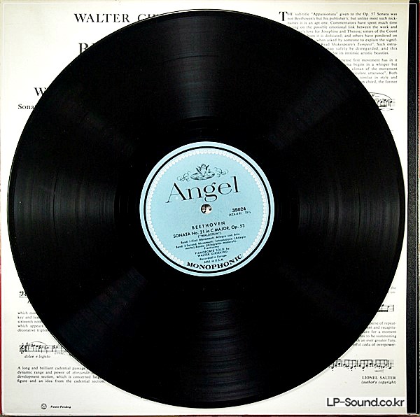 BEETHOVEN SONATAS~WALDSTEIN~APPASSIONATA~ GIESEKING~ ANGEL 35024