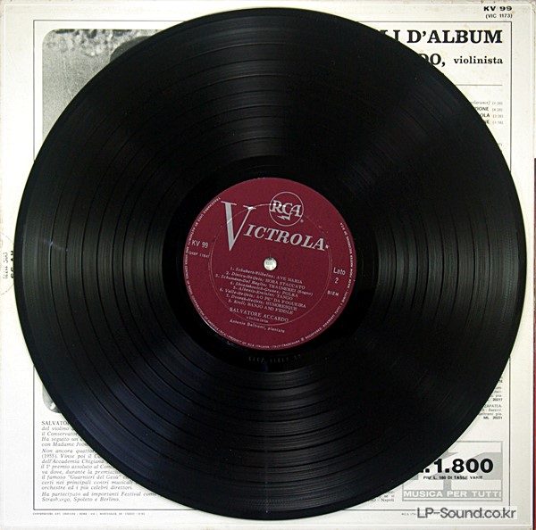 RCA KV 99 ITA CELEBRI FOGLI D'ALBUM VIOLIN ACCARDO