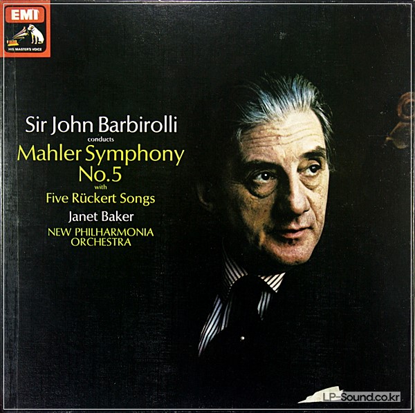 MAHLER SYMPHONY 5 BARBIROLLI RUCKERT SONGS BAKER ASD 2518/9 2LP
