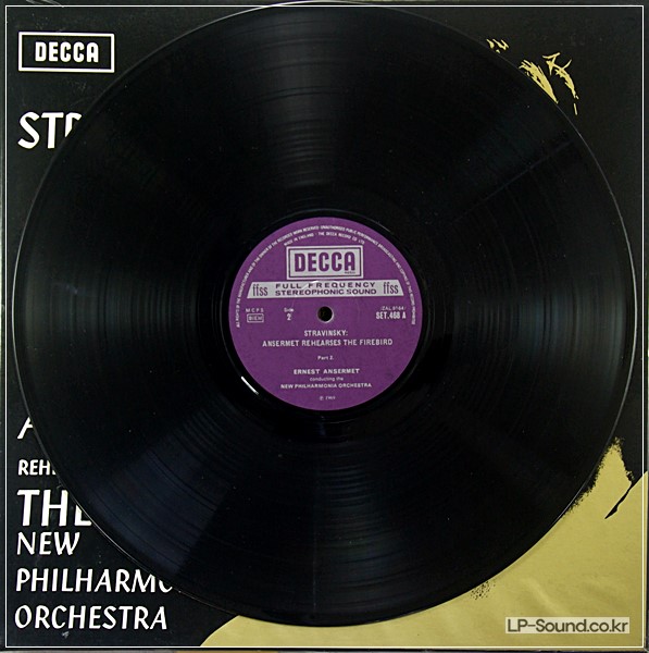 STRAVINSKY ANSERMET REHEARSES & CONDUCTS THE FIREBIRD 2XLP DECCA SET 468-468A