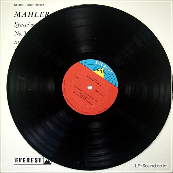 LEOPOLD LUDWIG⸺MAHLER SYMPHONY NO.9⸺EVEREST 2XLPS BOX