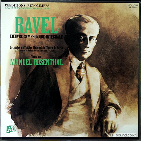 RAVEL BOX ADES 4 LPS MANUEL ROSENTHAL OEUVRE SYMPHONIQUE INTEGRALE