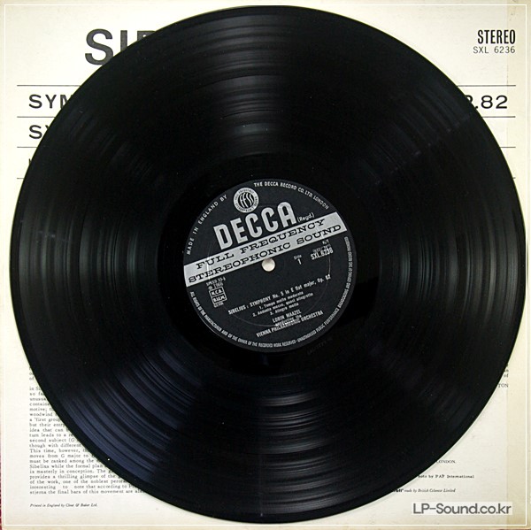 SIBELIUS - SYMPHONY NO. 5 & 7 VIENNA PO, MAAZEL - UK DECCA SXL 6236