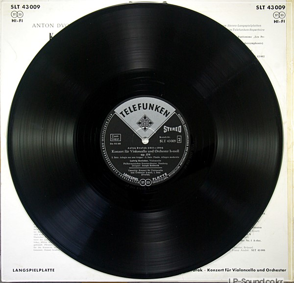 HOELSCHER / KEILBERTH - DVORAK CELLO CONCERTO TELEFUNKEN STEREO  SLT 43 009