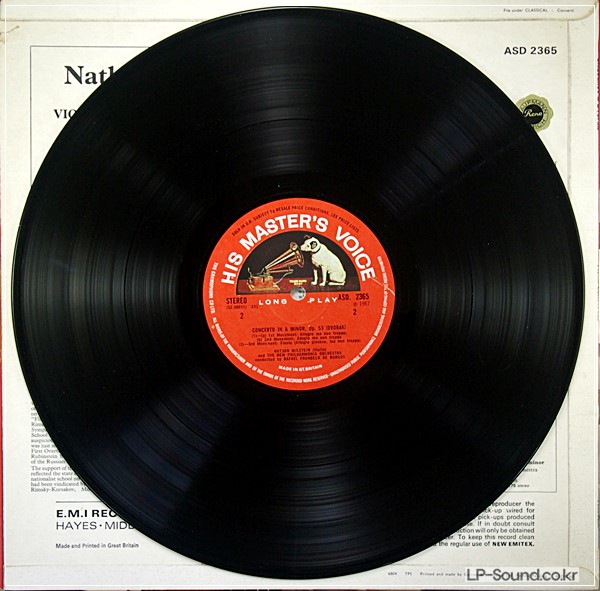 DVORAK / GLAZOUNOV: VIOLIN CTOS NATHAN MILSTEIN HMV ASD 2365 S/C ED1