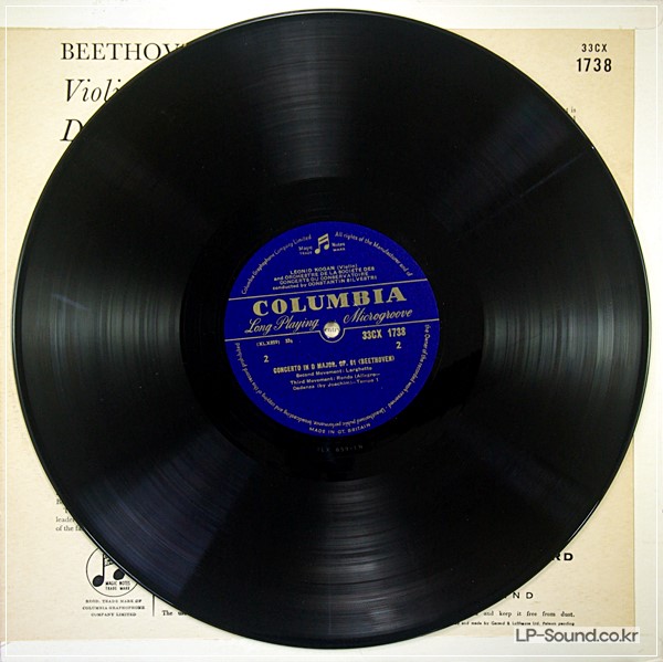 BEETHOVEN VIOLIN CONCERTO LEONID KOGAN COLUMBIA 33CX 1738