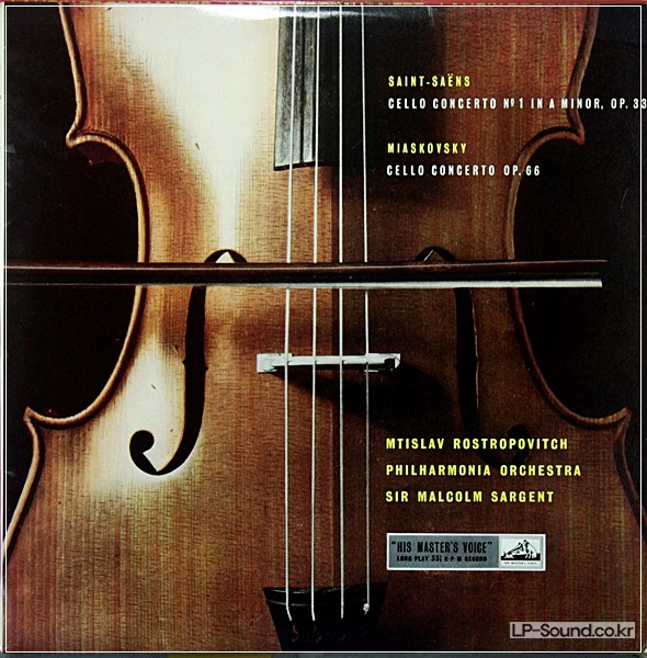SAINT-SAENS & MIASKOVSKY CELLO CONCERTOS ROSTROPOVITCH PHILHARMONIA  ALP 1427